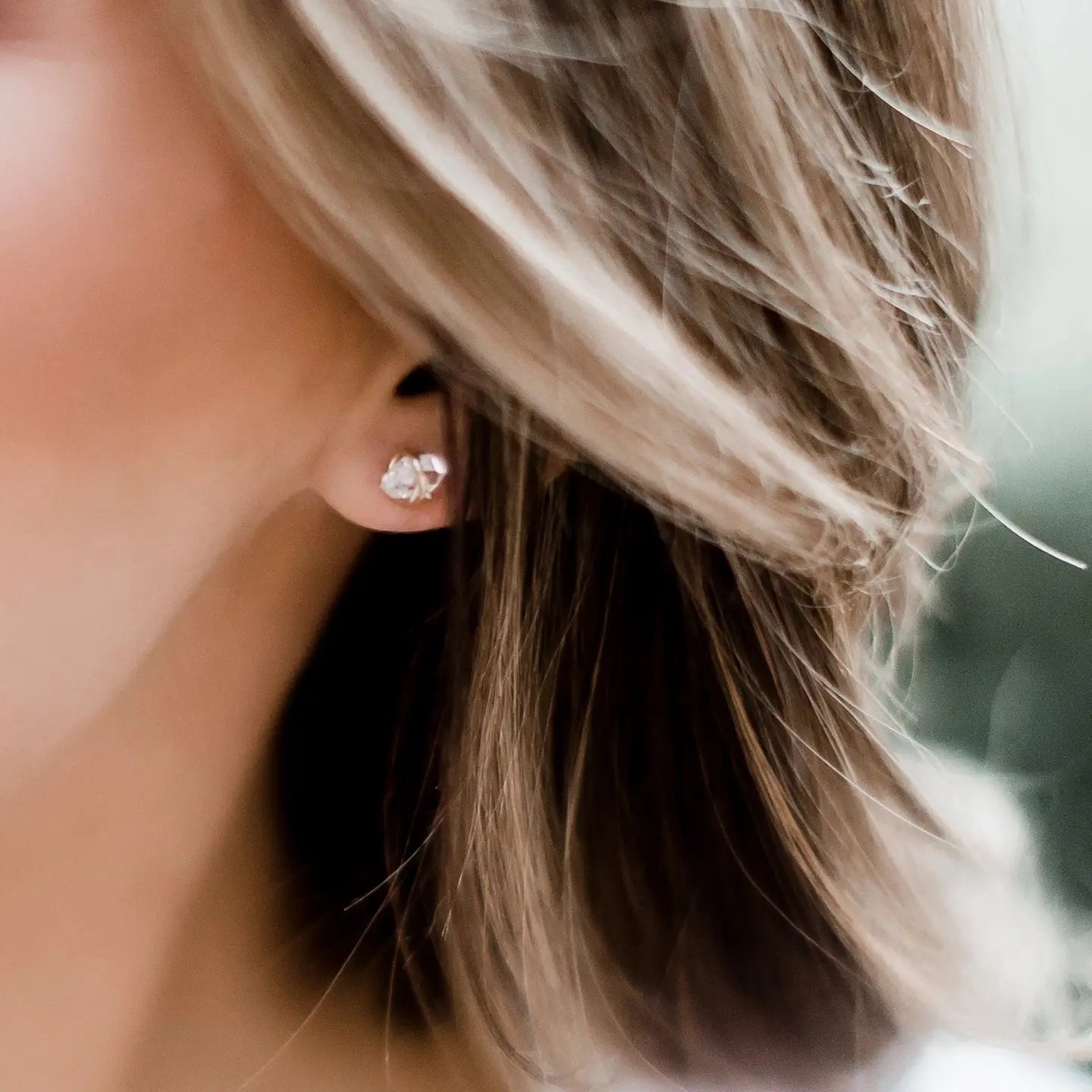 Herkimer Diamond Earrings - Silver