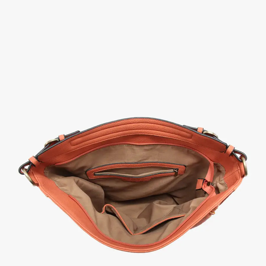 Aris Crossbody Purse w/ Guitar Strap - Tan