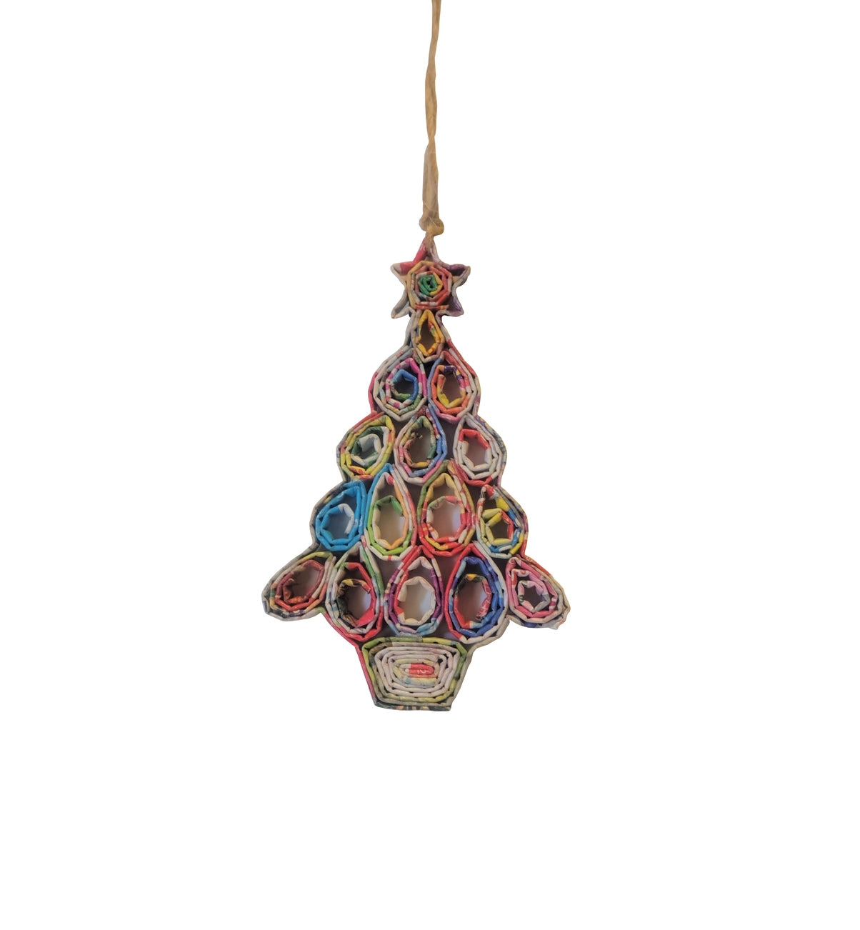 Holiday Ornament - Christmas Tree Recycled Paper