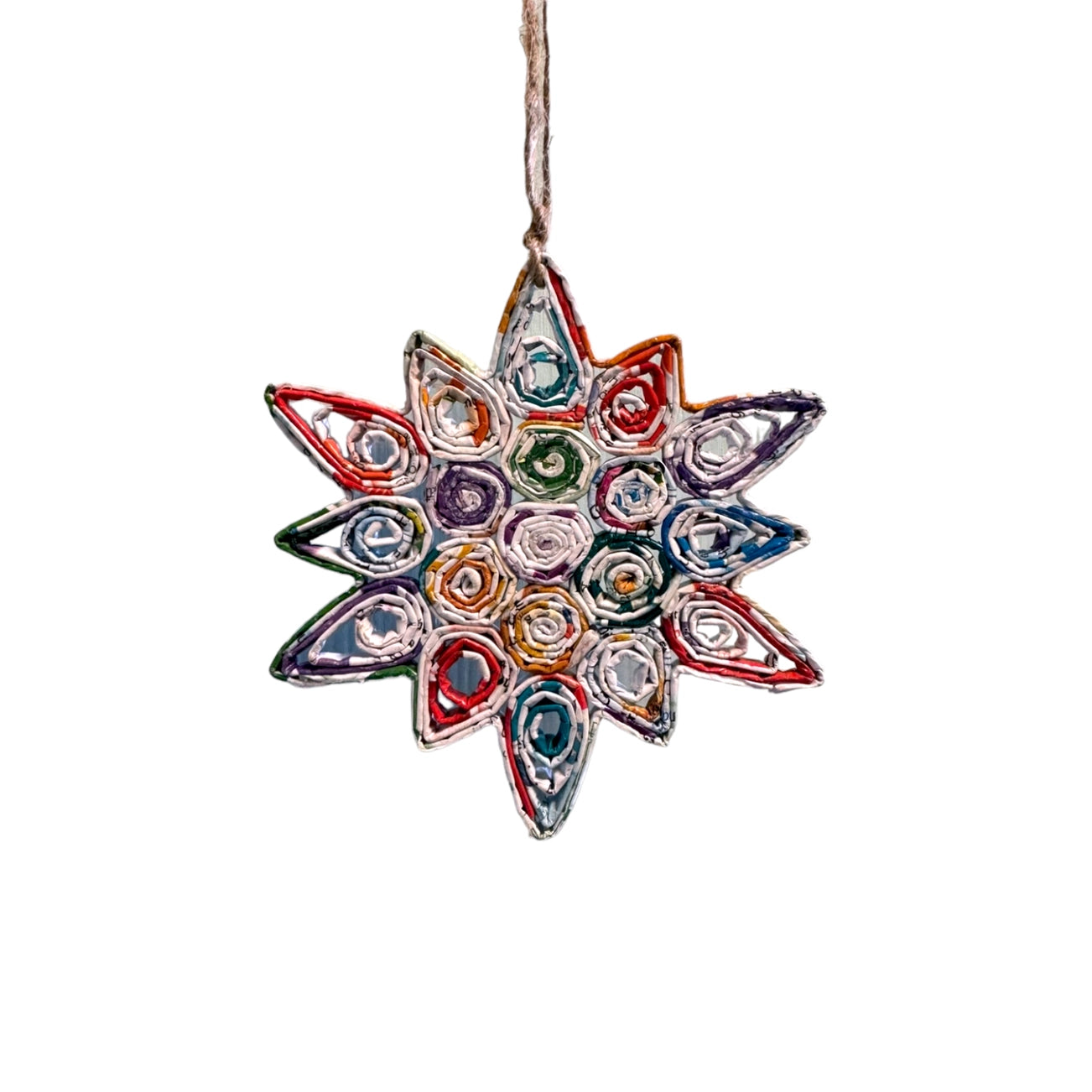 Holiday Ornament - Snowflake Recycled Paper