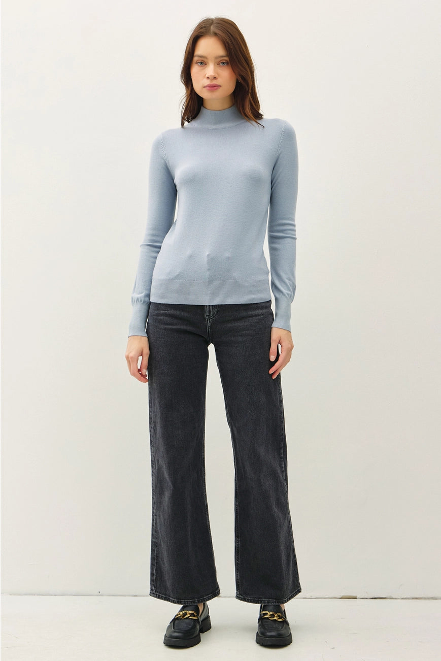 Long Sleeve Mock Neck Sweater