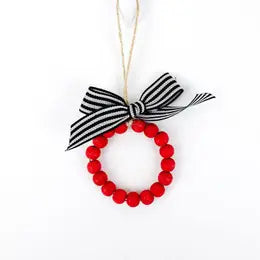 FINAL SALE - Wood W/Beads (Wreath)