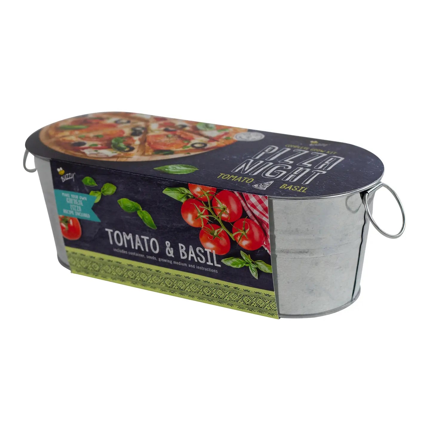 Galvanized Windowsill Grow Kit - Pizza Night