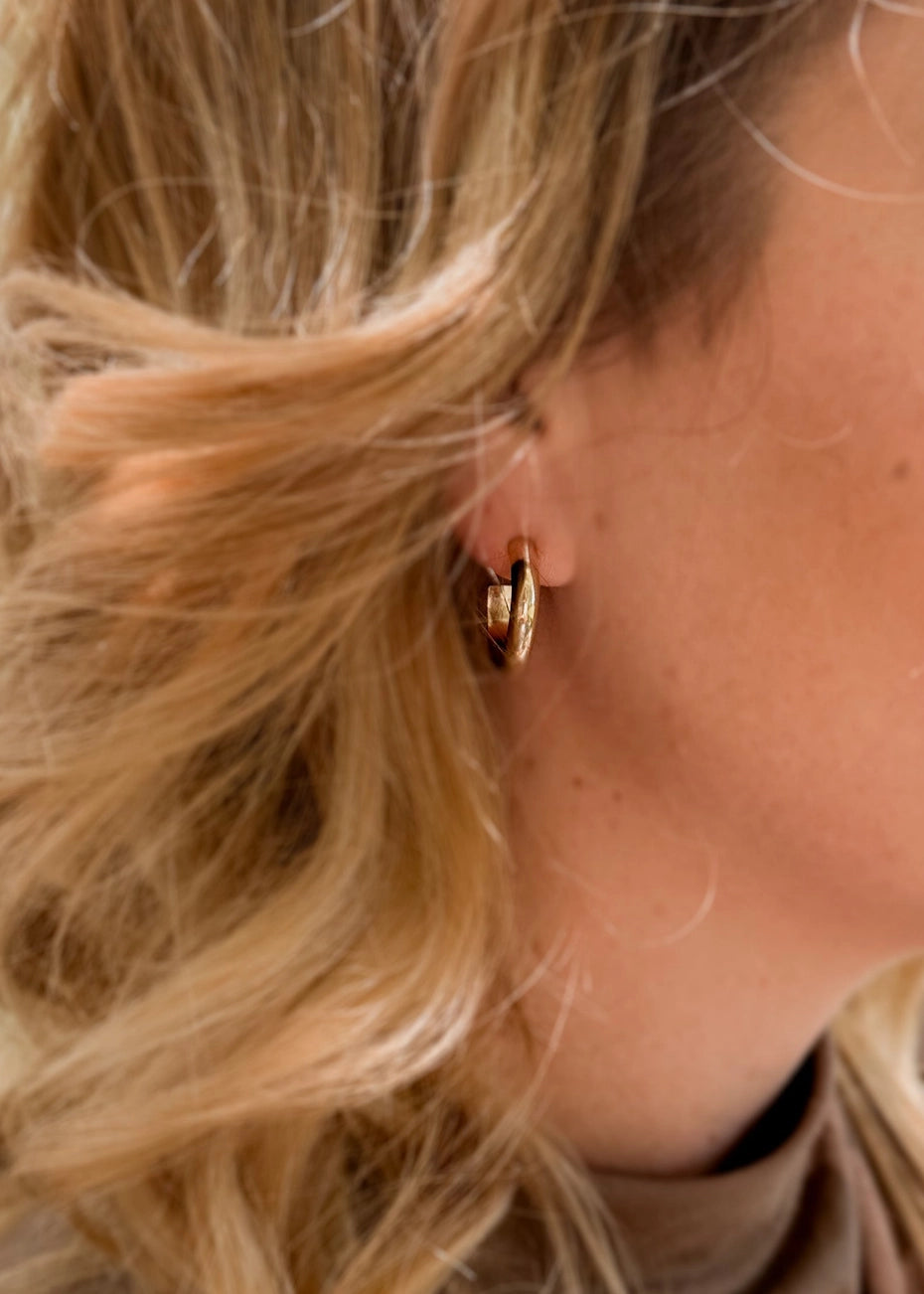 Classic Hoop Earrings - Silver 3/4"