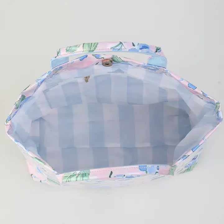 FINAL SALE - Waterproof Tote Bag Pvc Beach Bag Bluebell Voyage