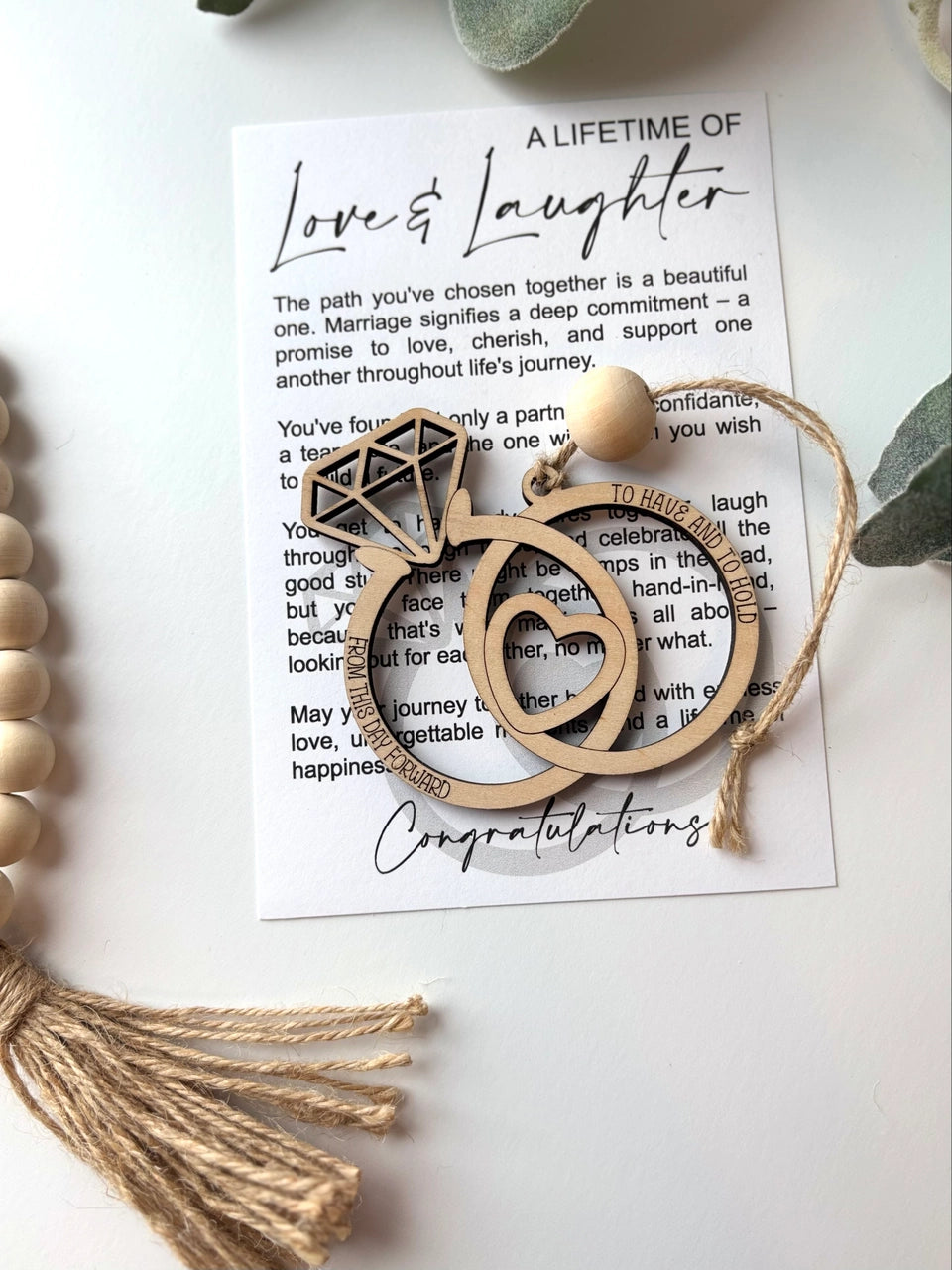 Story Ornament - Marriage - Love & Laughter
