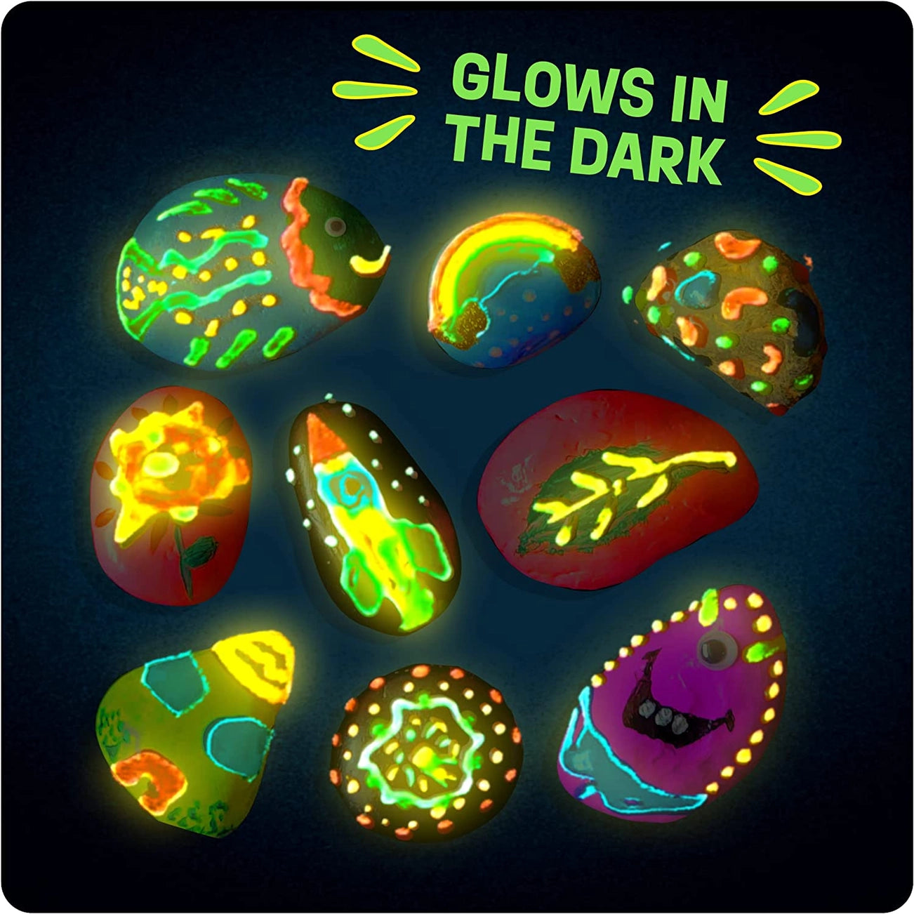 Glow in the Dark Rock Painting