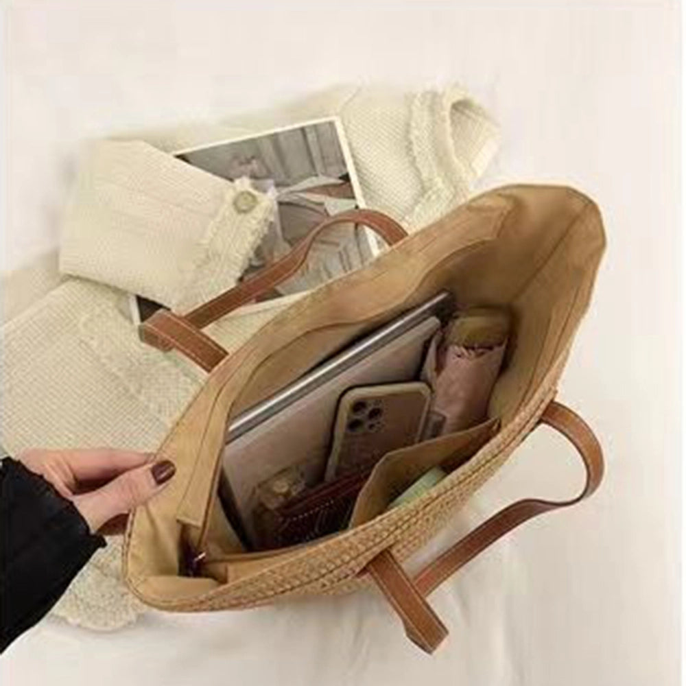 Woven Summer Tote Bag {Brown}
