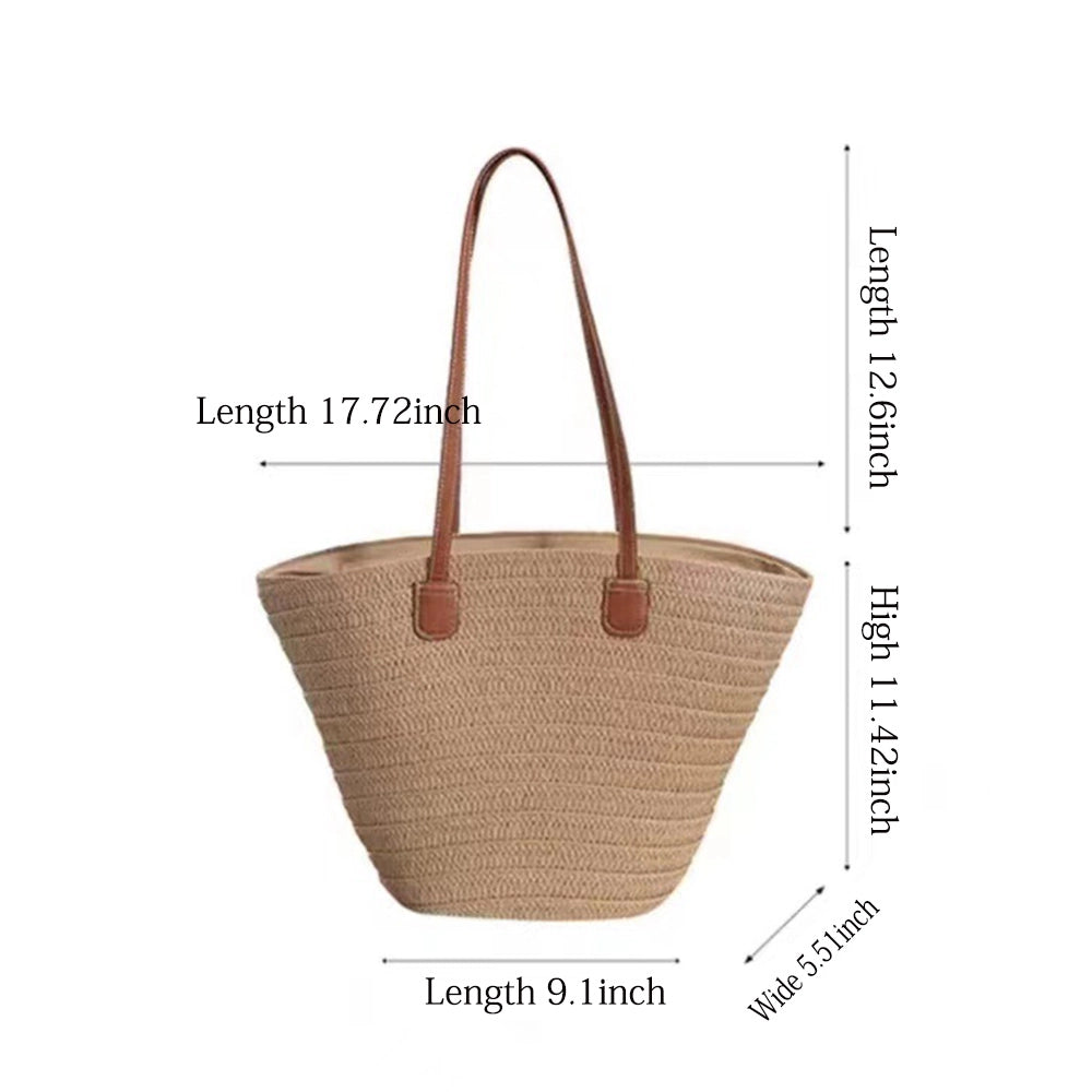 Woven Summer Tote Bag {Brown}