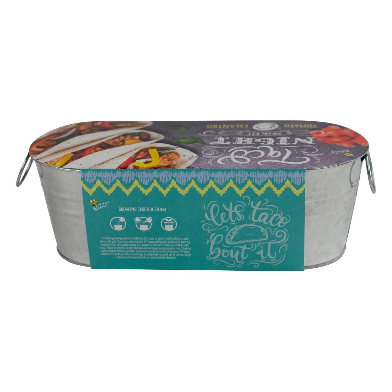 Galvanized Windowsill Grow Kit - Taco Night