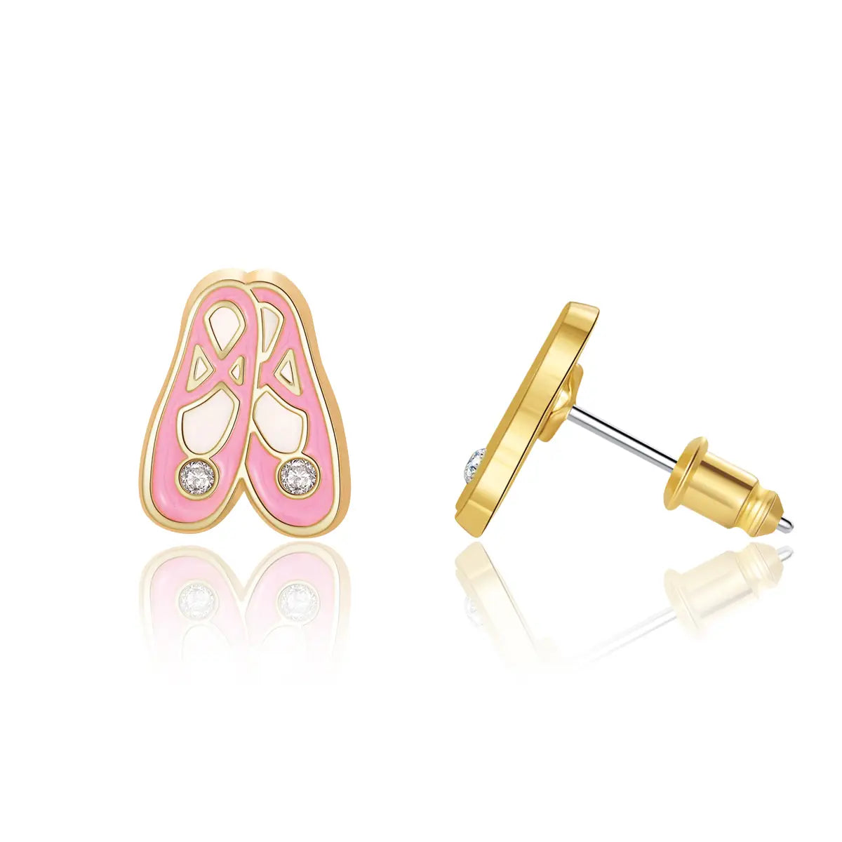 Girl Nation: Ballet Slippers Cutie Stud Earrings