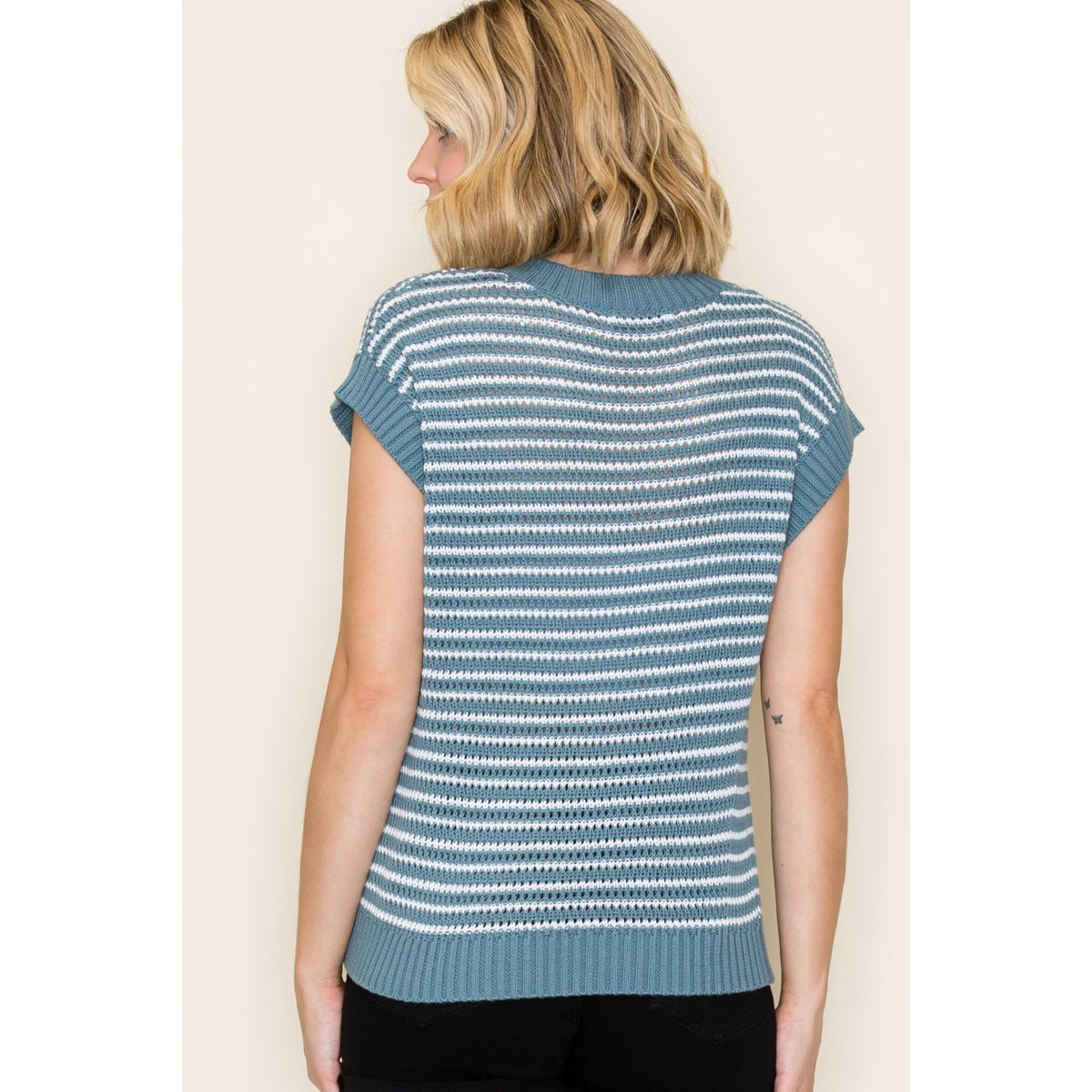 Short Sleeve Knit Sweater