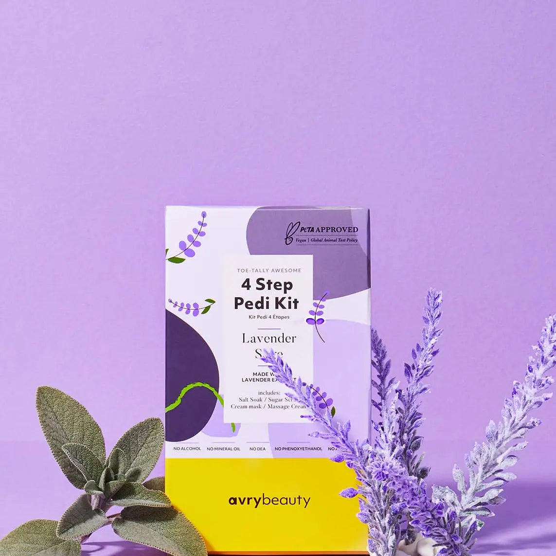 Pedi Spa Set - Lavender Sage 4 Step Pedi Kit