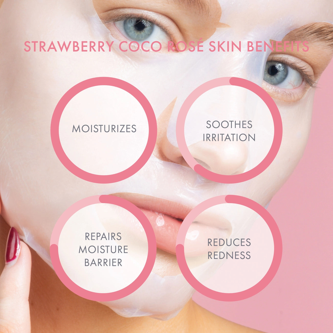 ESW Mocktail Face Mask - Strawberry Coco Rosé