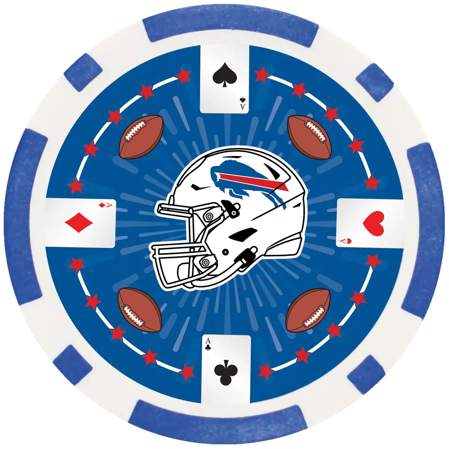 Buffalo Bills - 100 Piece Poker Chips