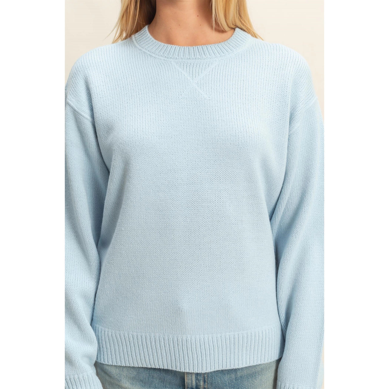 Cream Crew Neck Sweater