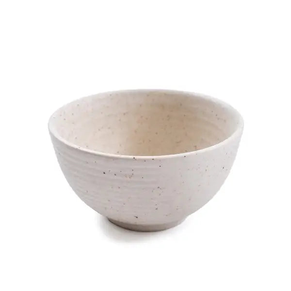 Ribbed Ceramic Speckled Bowl - 5.5"