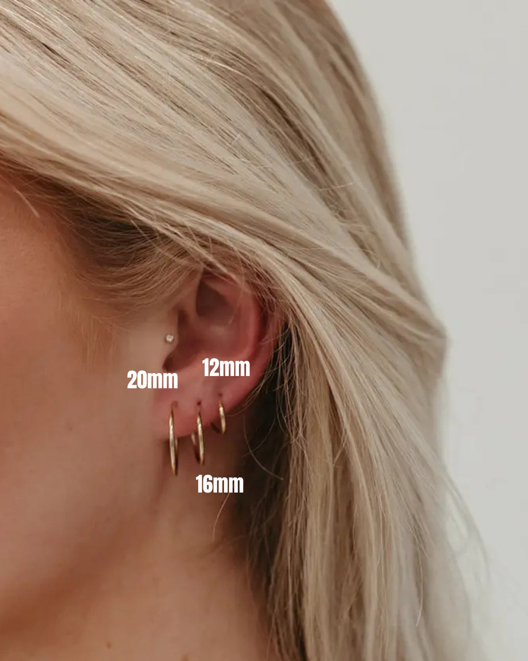 Endless Hoop Earrings - Gold 20mm