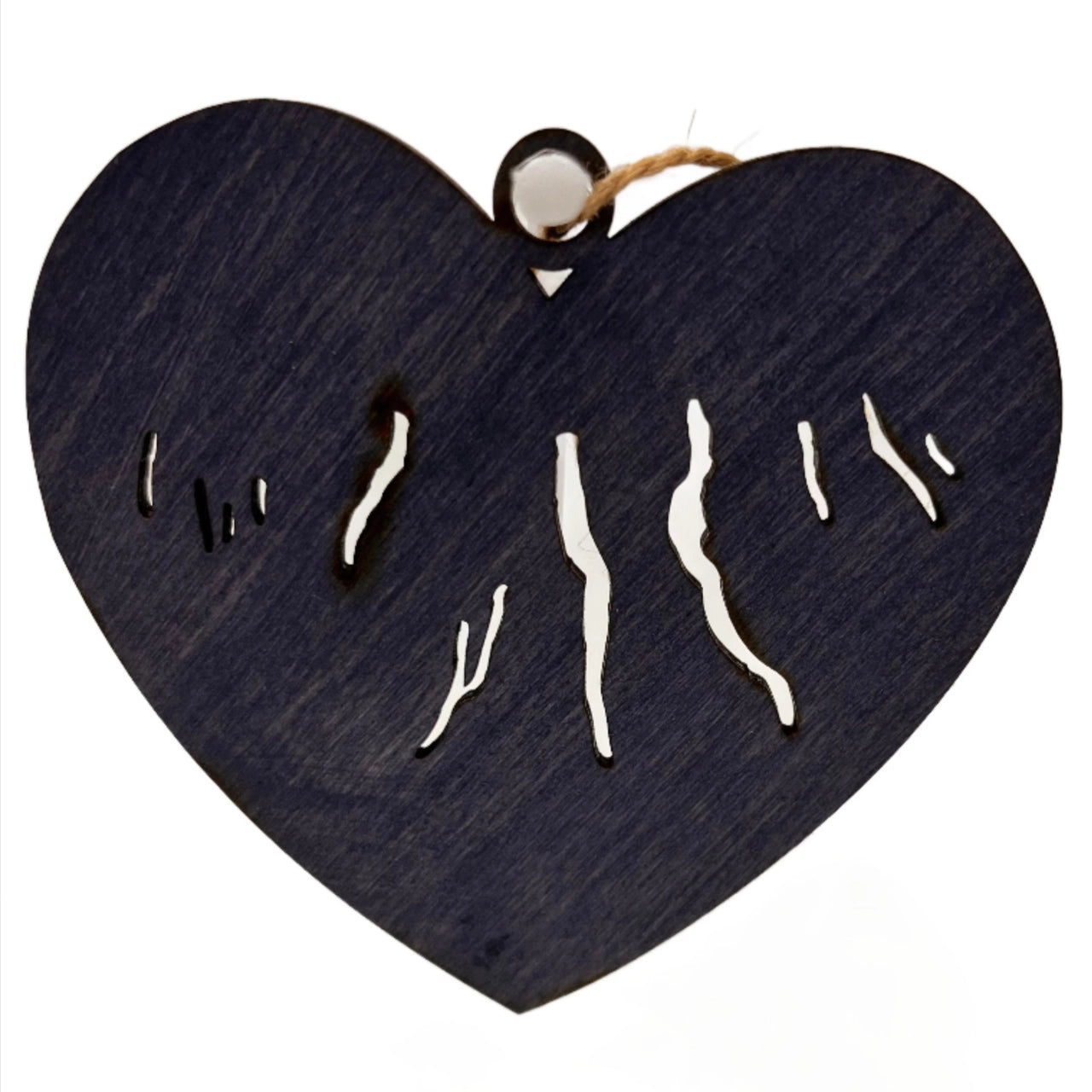 Finger Lakes Ornament - Wooden Heart