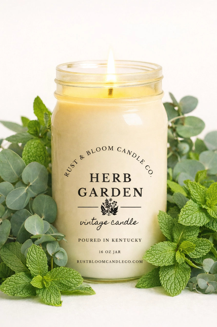 FINAL SALE - Rust & Bloom: Herb Garden 16 oz Candle