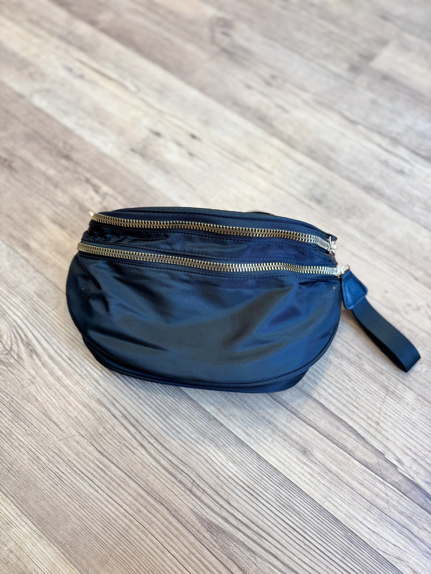 Nylon Double Zip Bag - Black *TRENDING*