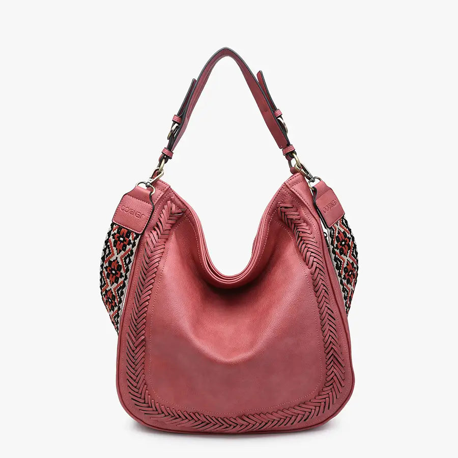 Aris Crossbody Purse w/ Guitar Strap - Terracotta