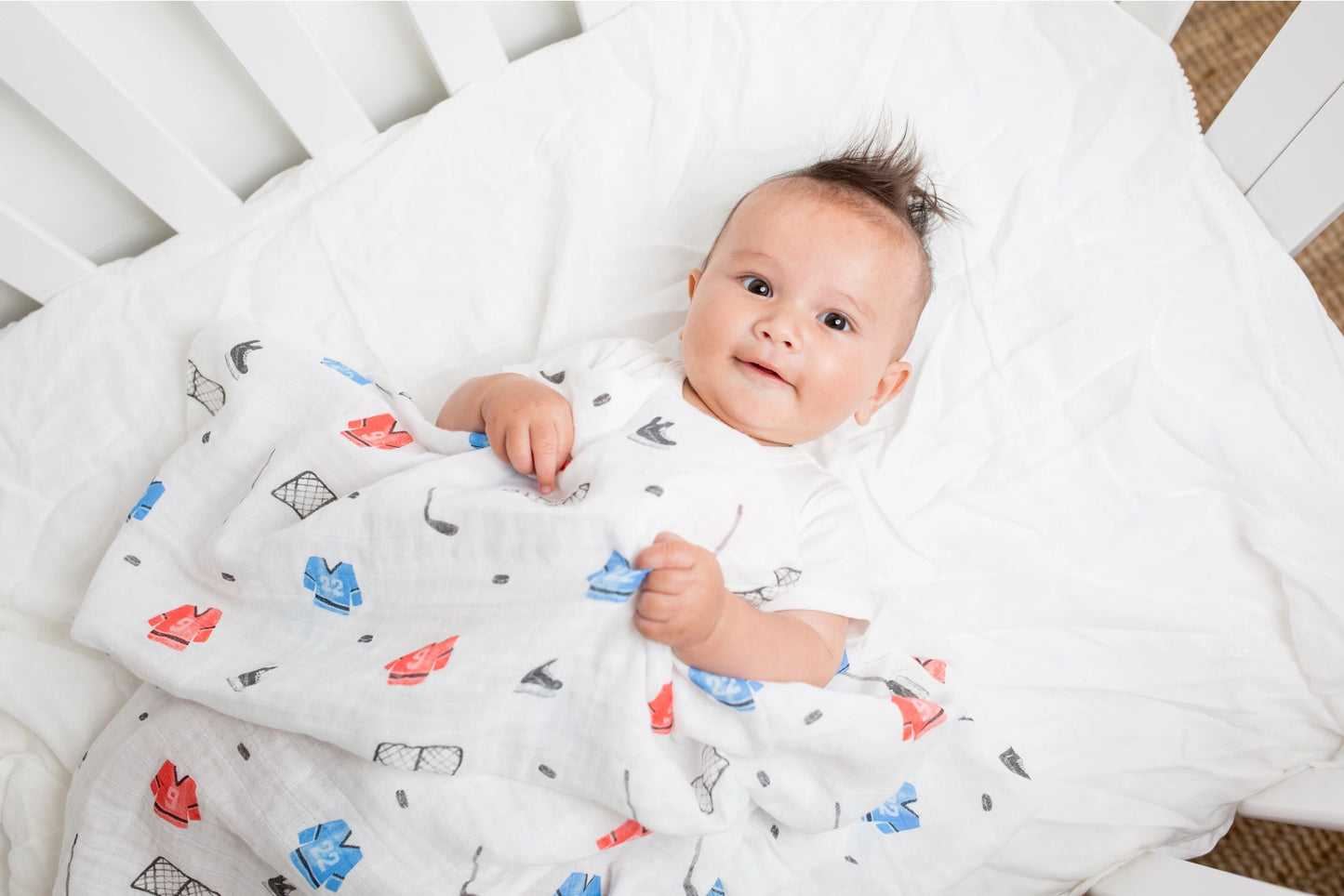 FINAL SALE - Classic Muslin Swaddle - Hockey