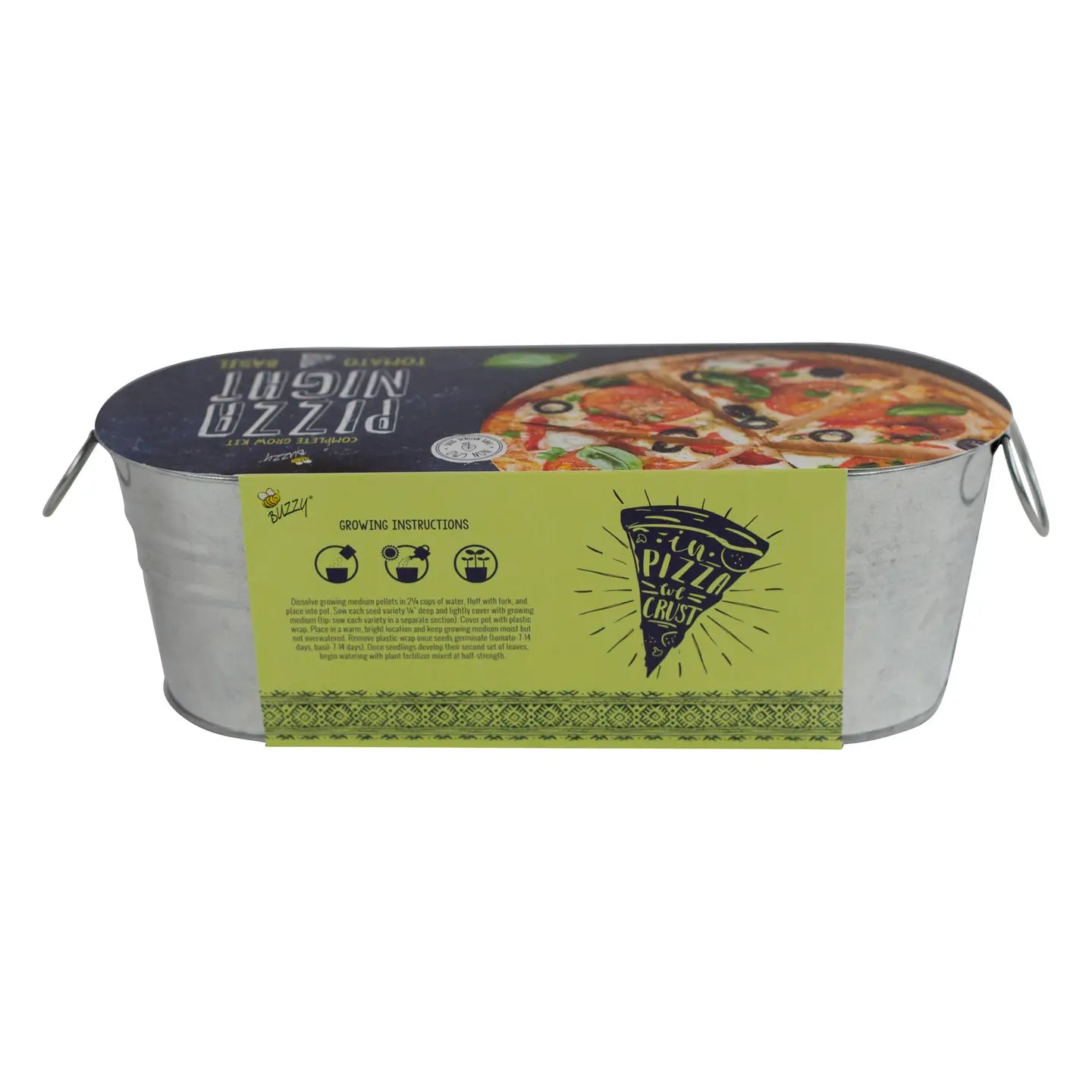 Galvanized Windowsill Grow Kit - Pizza Night