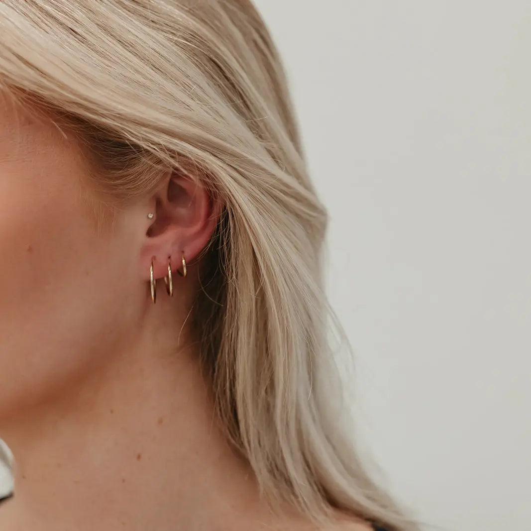 Endless Hoop Earrings - Gold 20mm