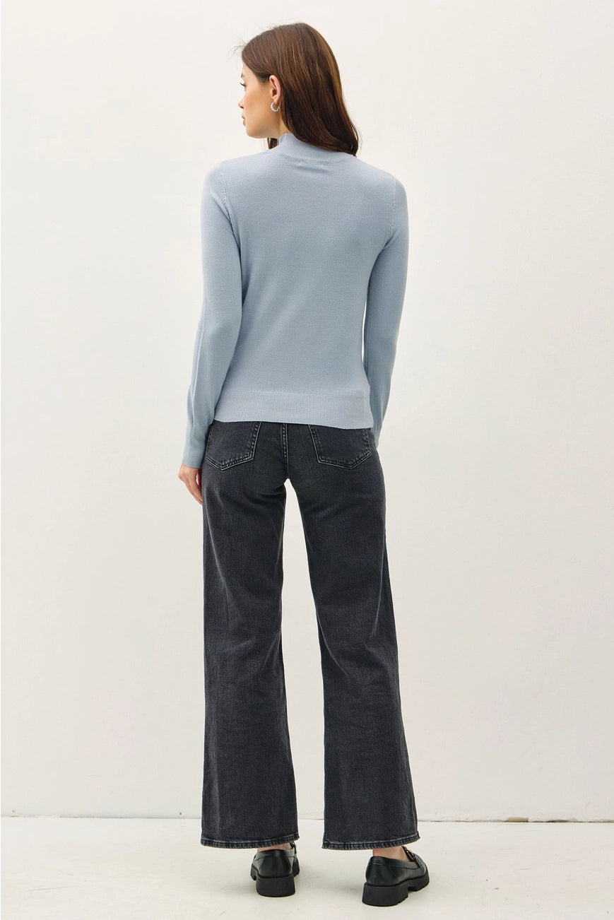 Long Sleeve Mock Neck Sweater