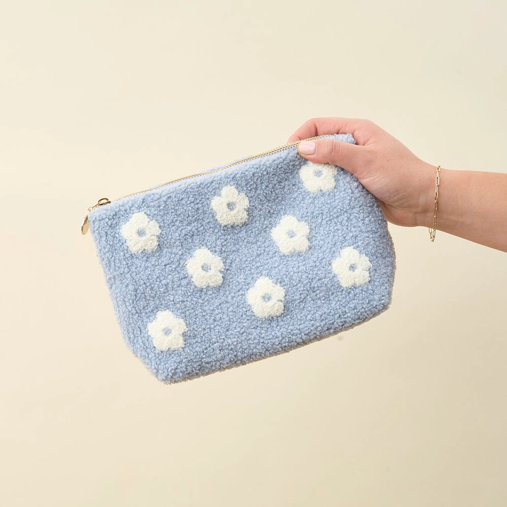 Teddy Pouch - Flower Blue