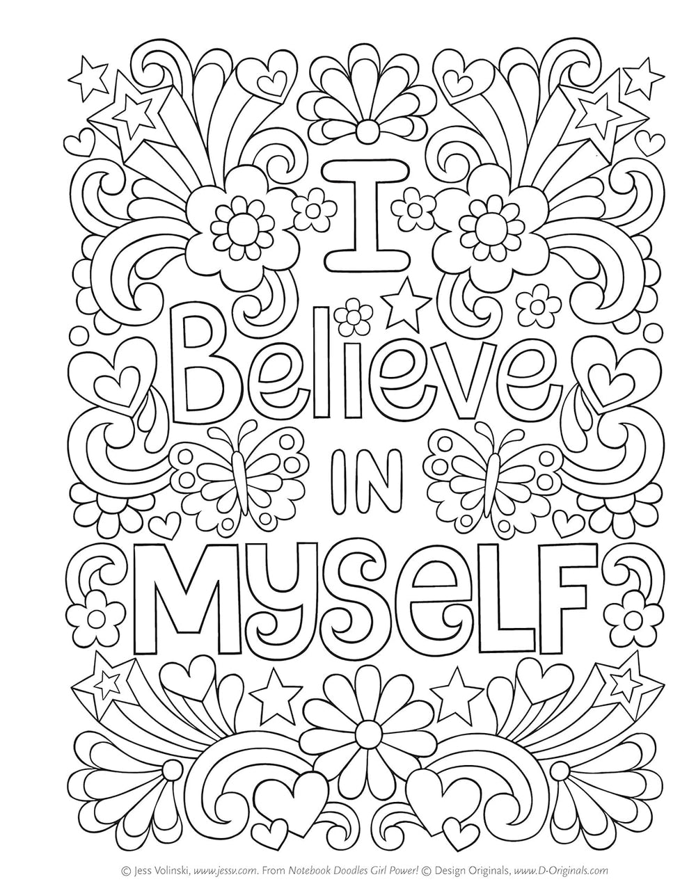 Notebook Doodles - Girl Power! - Coloring Book For Tweens