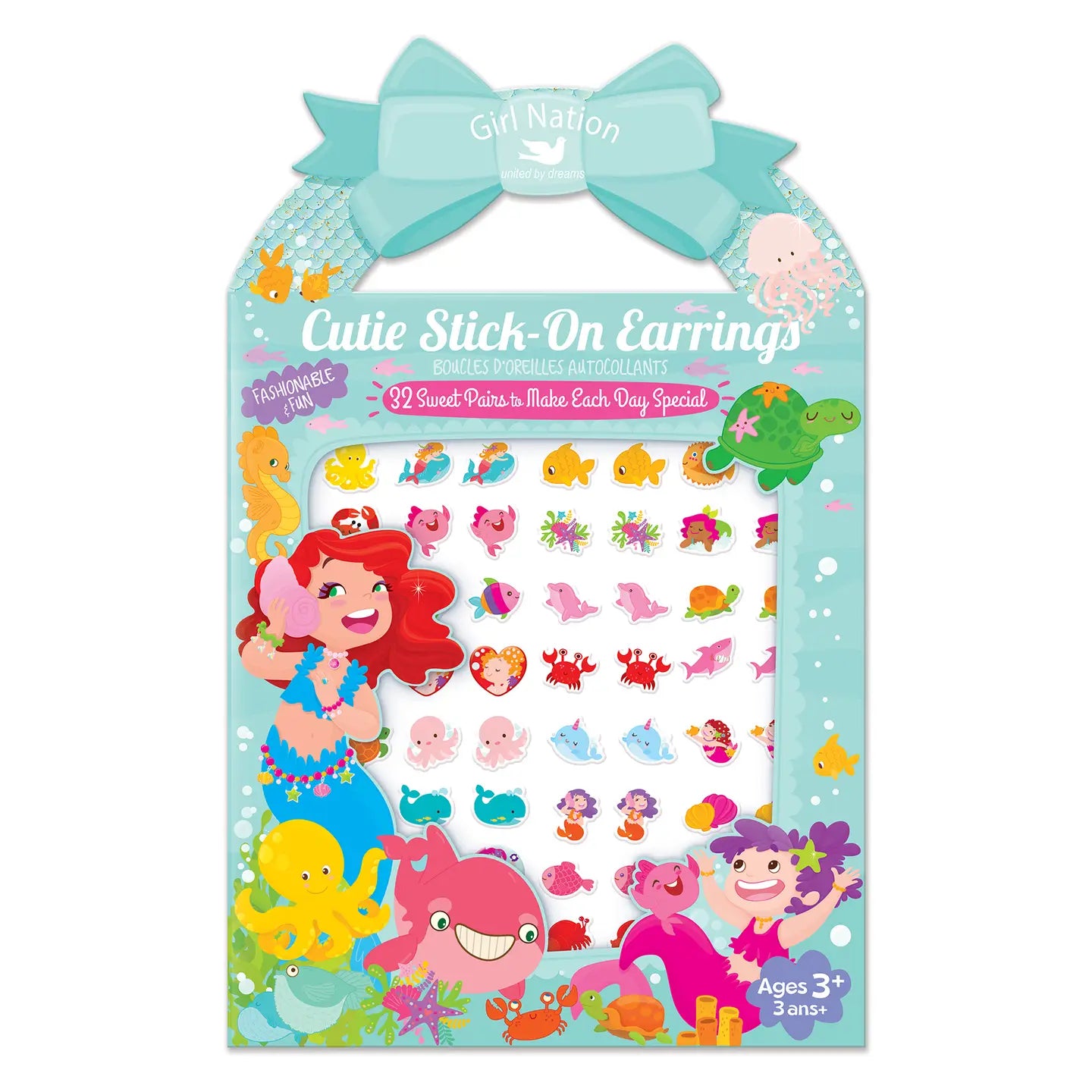 Girl Nation: Cutie Stick-On Earrings | Mermaids & Friends