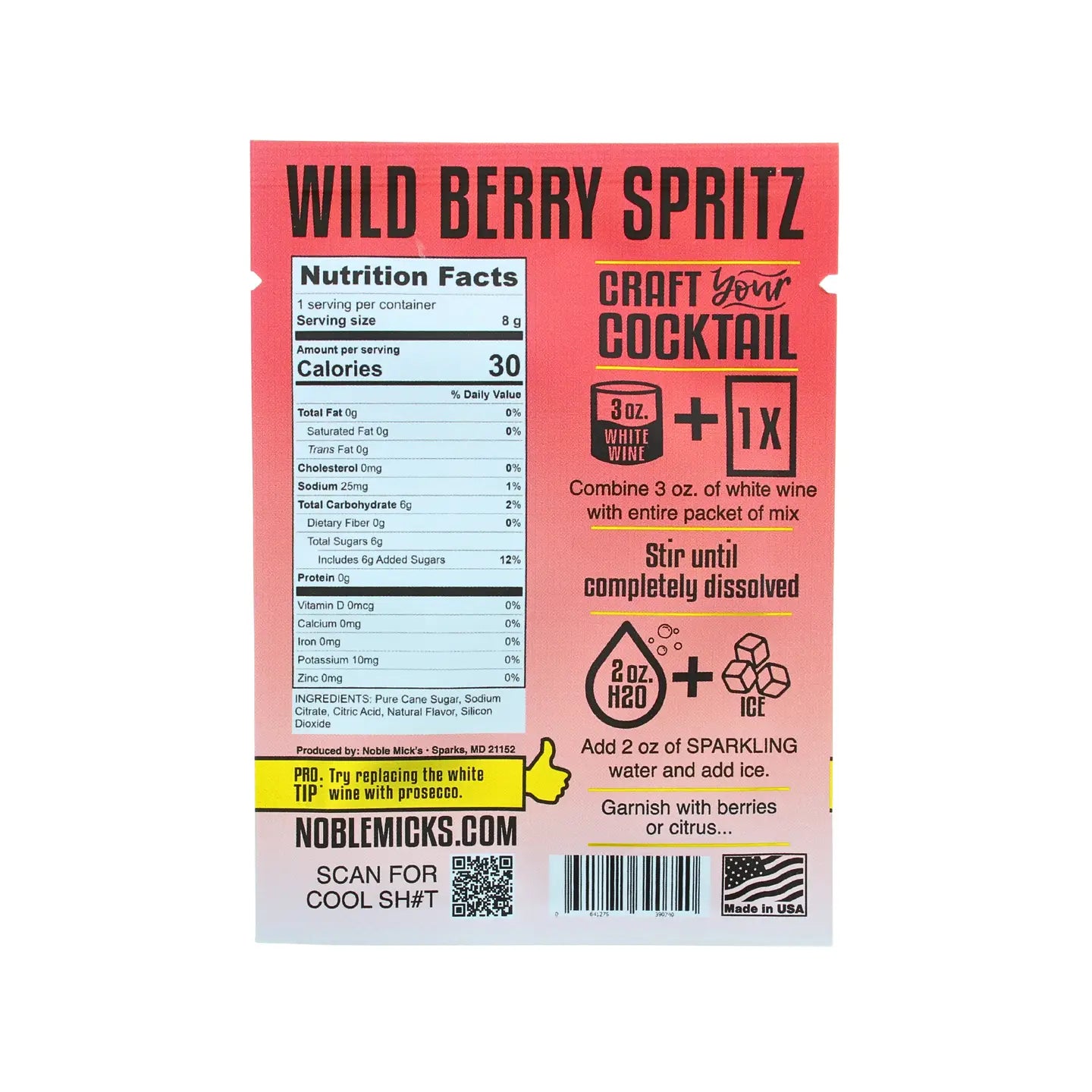 Single Serve Craft Cocktail - Wild Berry Spritz