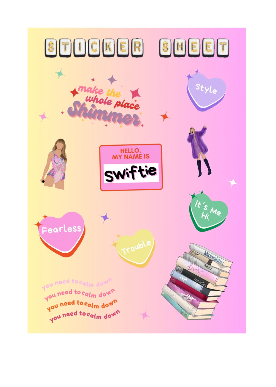 Taylor Swift - Swiftie Sticker Sheet