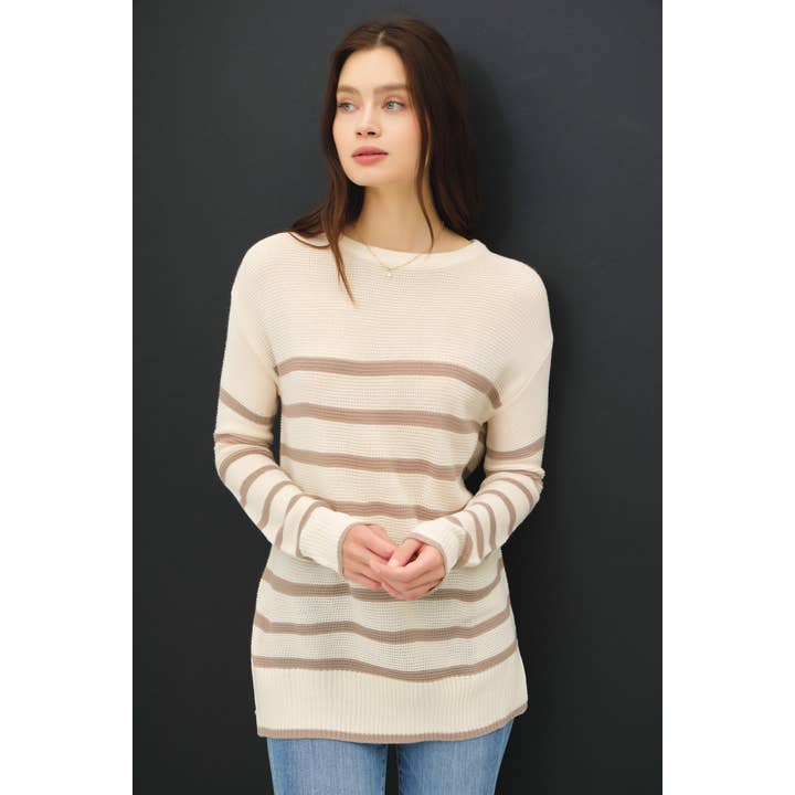 Black Friday Doorbuster - Lightweight Striped Long Sleeve Sweater