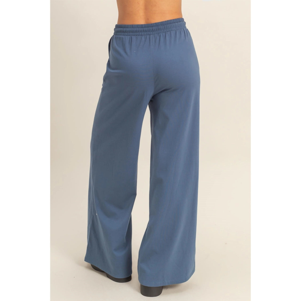 Dusty Navy Wide Leg Pants