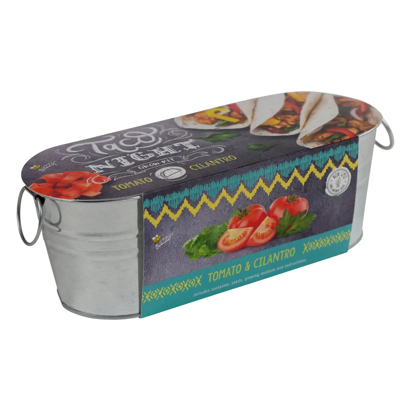 Galvanized Windowsill Grow Kit - Taco Night