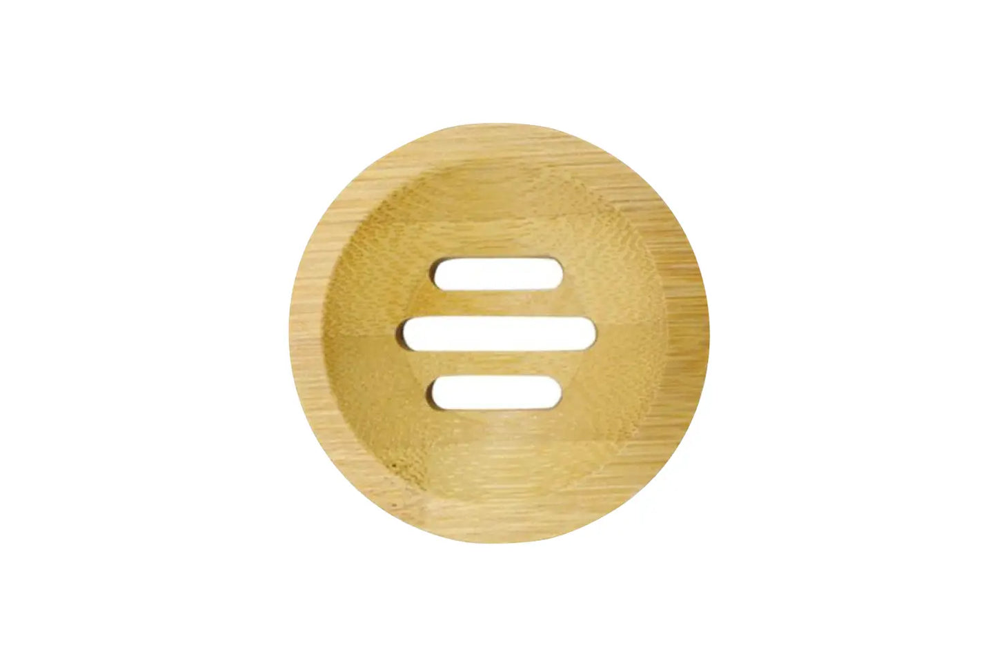FINAL SALE - Draining Round Bamboo Soap Dish