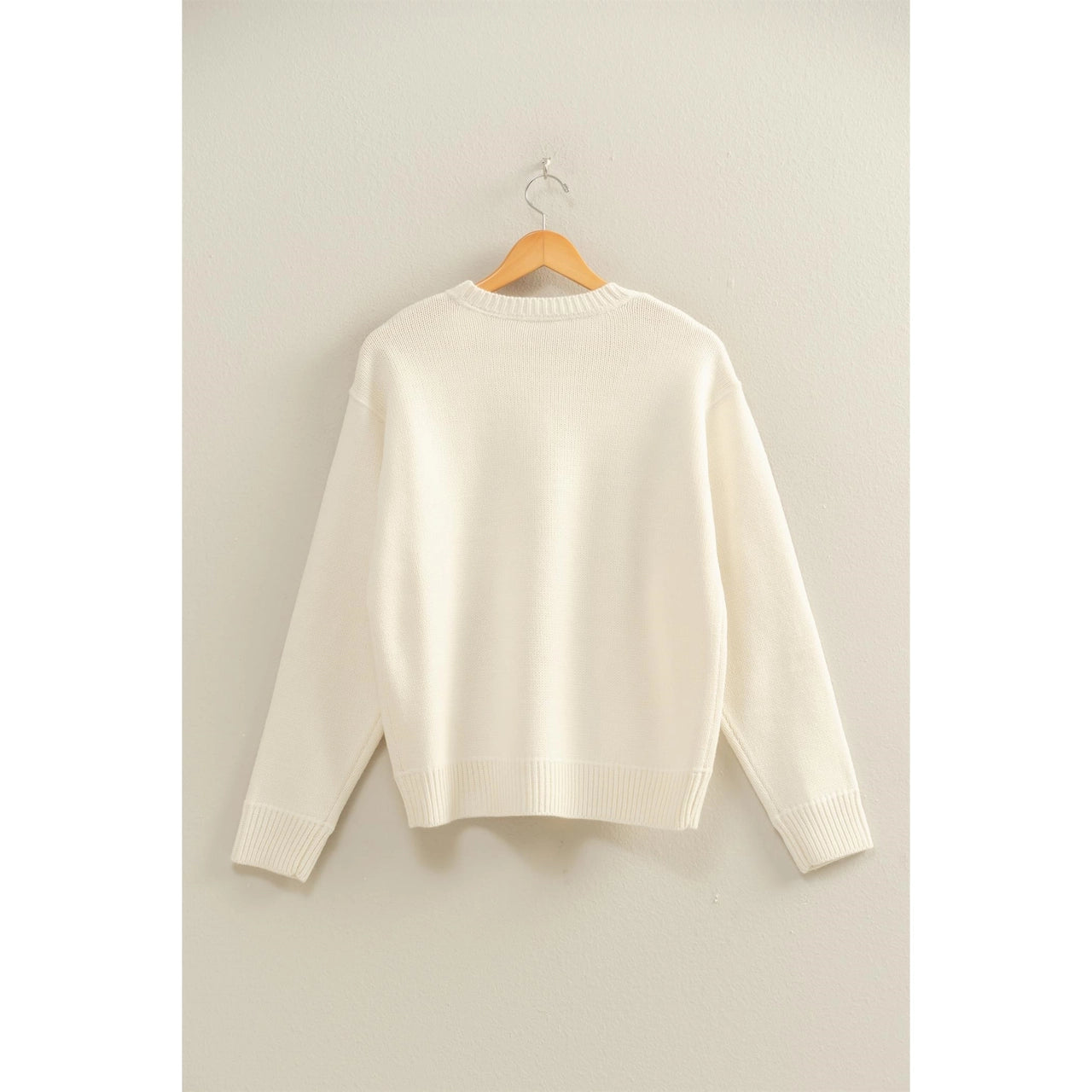 Cream Crew Neck Sweater