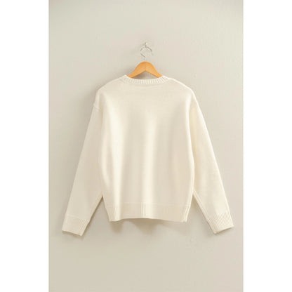 Cream Crew Neck Sweater
