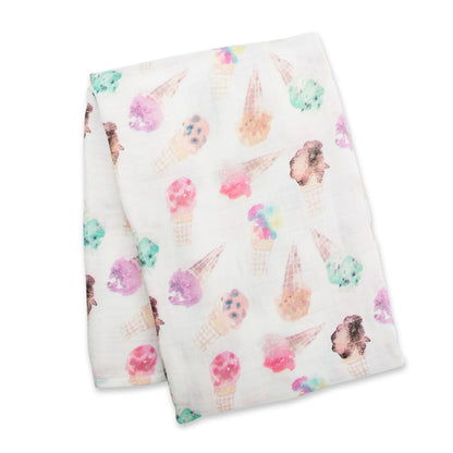 Deluxe Bamboo Swaddle - Ice Cream