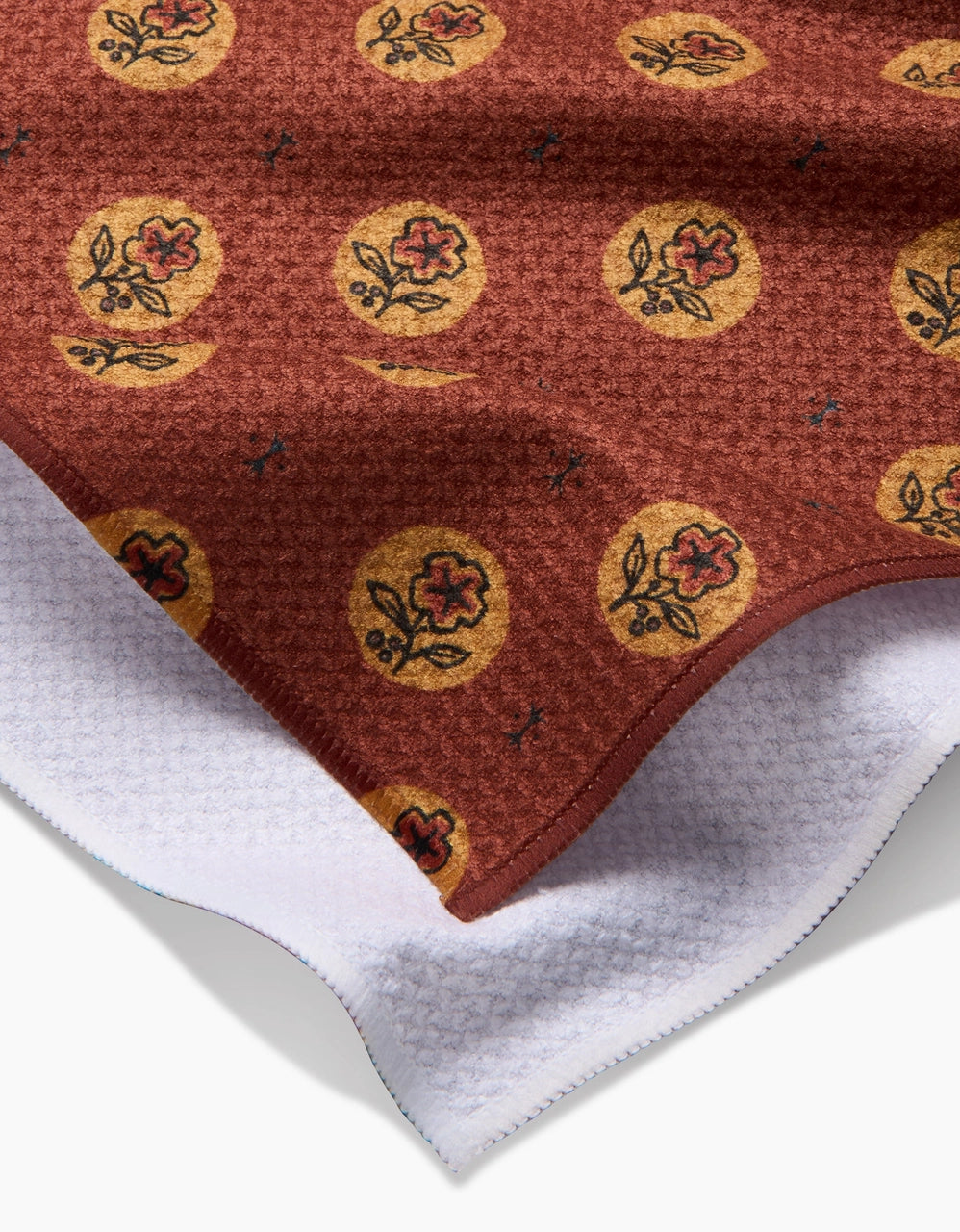 Geometry Tea Towels - Artisanal Floral Orange
