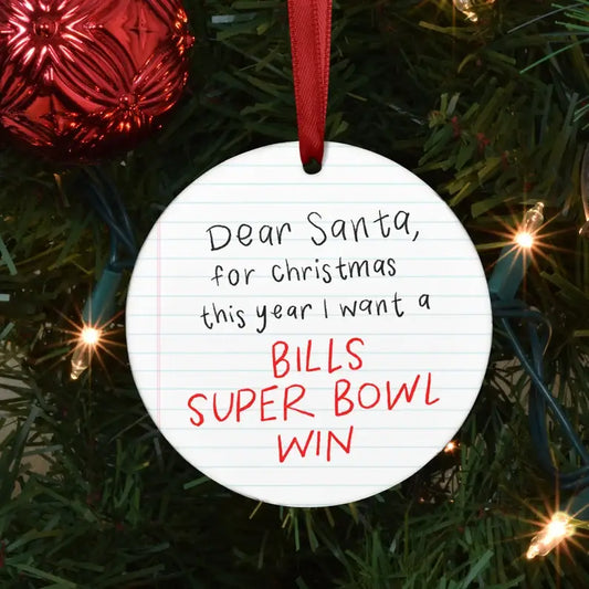 Buffalo Bills - Holiday Dear Santa Ornament