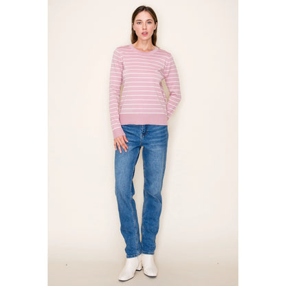 Lurex Yarn Stripe Sweater