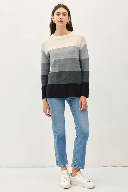 Color Blocked Gradient Sweater