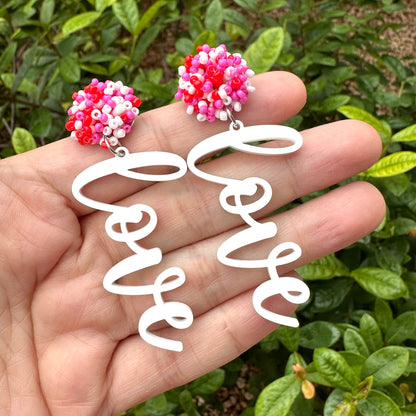 FINAL SALE - Love Dangle Earrings