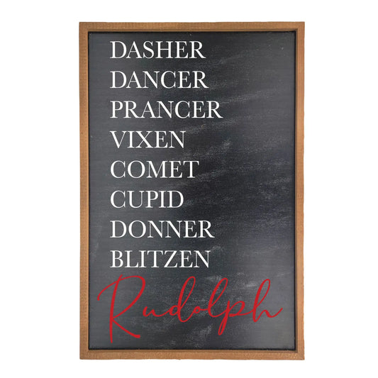 Holiday Sign - Rudolph Reindeer List