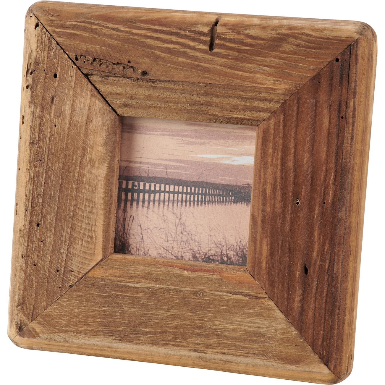 Square Rustic Wood Photo Frame