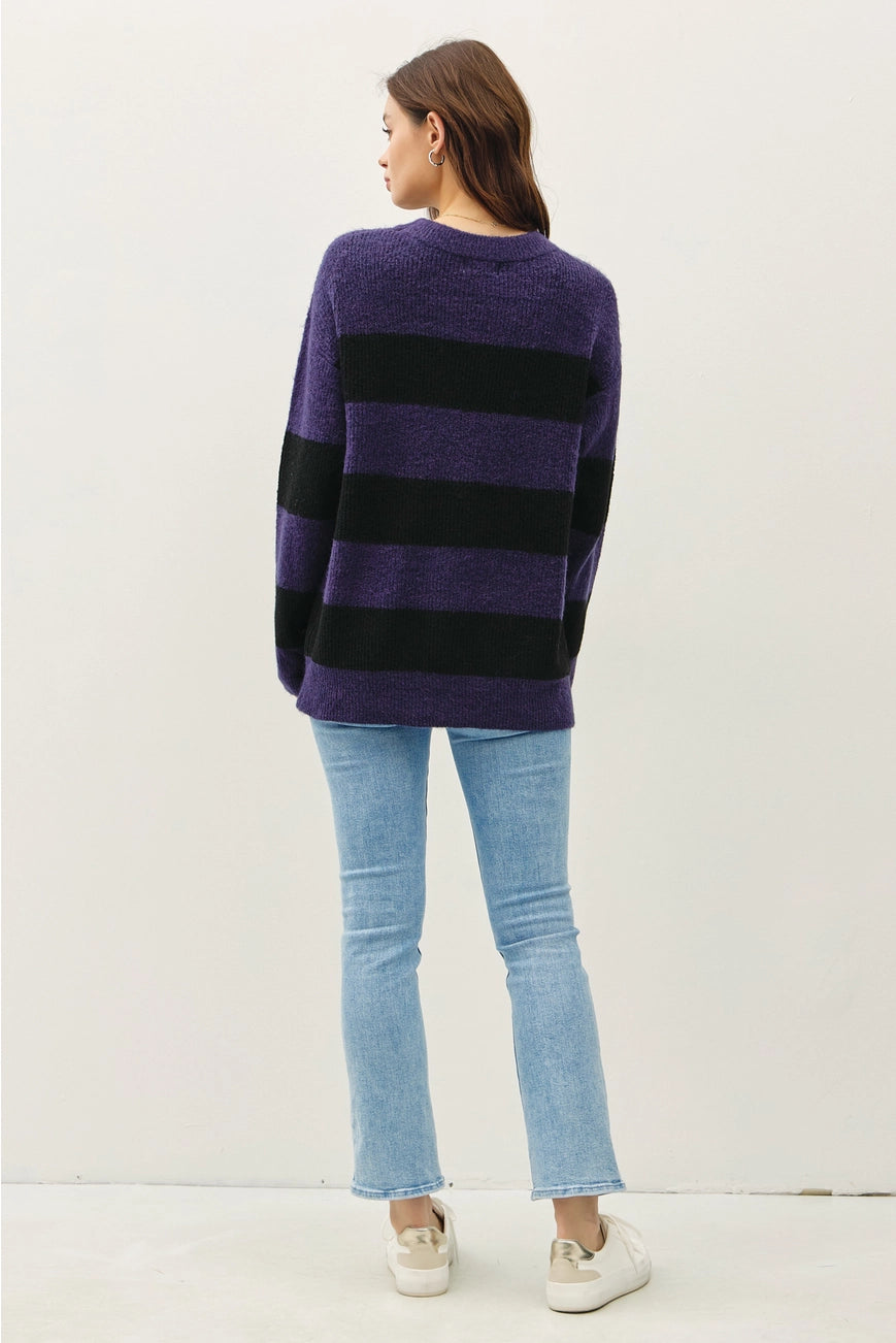 Oversized Horizontal Striped Sweater